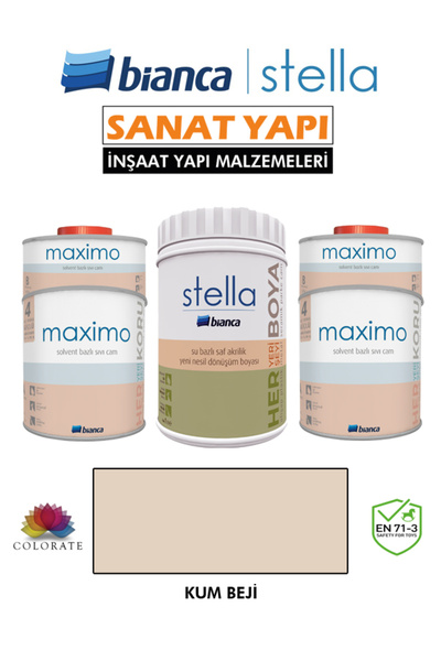 Bianca Stella 10-12 M2 Boyama Seti ( 1Lt Boya+ 1Lt Maximo Parlak )