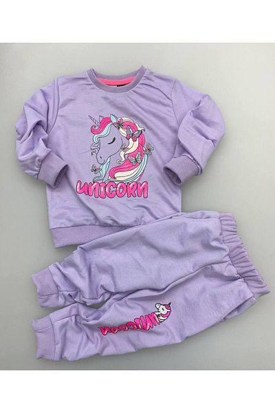 ÖRZİKİDS Unicorn Printed Two String Suit Set