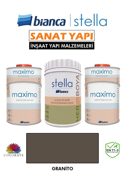 Bianca Stella 10-12 M2 Boyama Seti ( 1Lt Boya+ 1Lt Maximo Parlak )