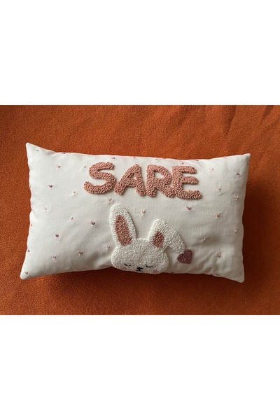 punch passion Bebek takı yastığı, punch nakışlı (30x50 - Sadece Kılıf) isme ö...