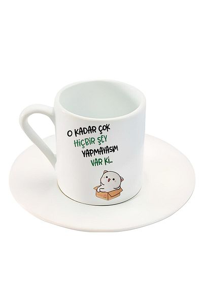 HobiShop I Have So Much to Do Nothing.. Text Printed Turkish Coffee Cup