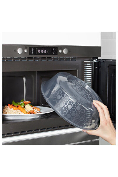 IKEA Mikrodalga İçin Kapak Çap: 26 cm İkea Yemek Isıtma Kapağı Plastik Yükseklik: 9 cm