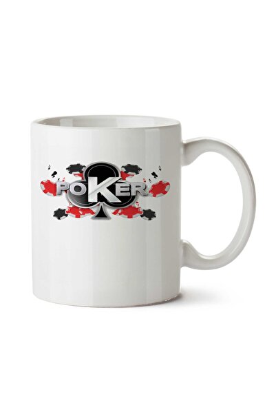 ART HEDİYE كوب بوكر وجه ملون مطبوع على الجانبين