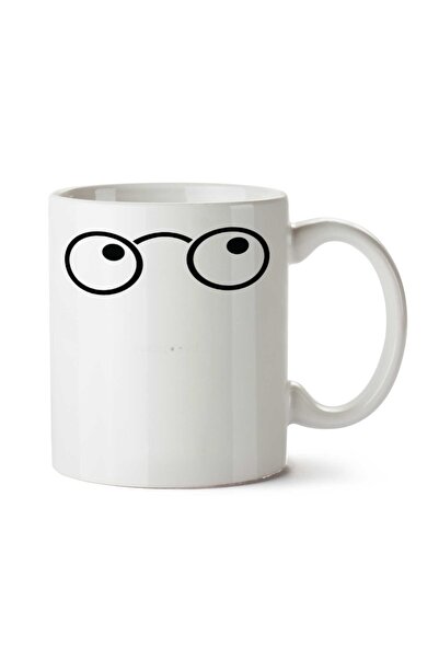 ART HEDİYE كوب Nerdy Cute Wizard Boy Glasses مطبوع على الجانبين