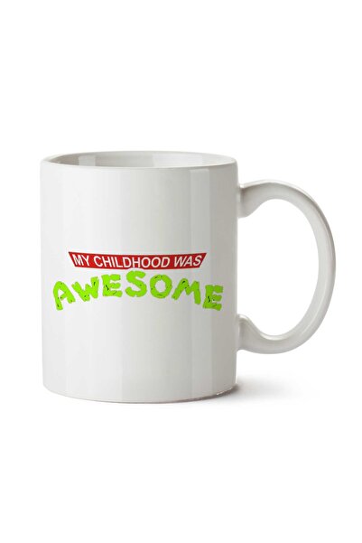 ART HEDİYE كوب مطبوع عليه وجهين من My Childhood Was Awesome