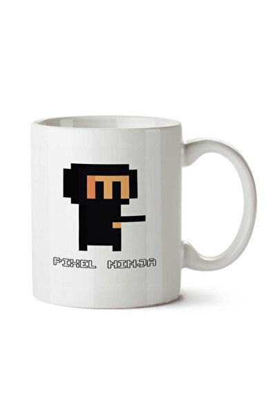 ART HEDİYE كوب بكسل نينجا مطبوع على الجانبين