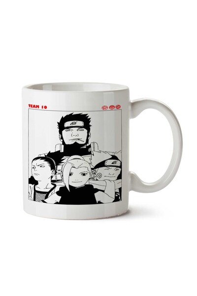 ART HEDİYE كوب مطبوع على الجانبين من Naruto - Team 10