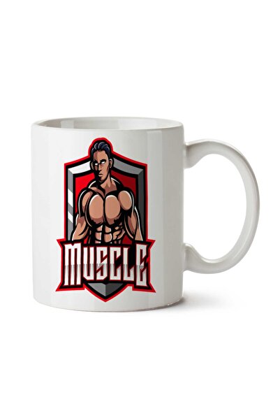 ART HEDİYE كوب بطبعة عضلات على الوجهين