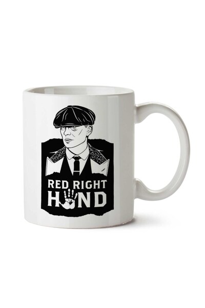 ART HEDİYE Red_Right_Hand_1024x1024 Two Sided Printed Mug