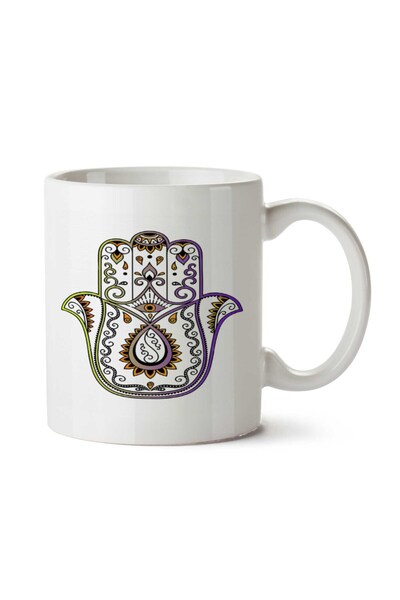 ART HEDİYE La Paz Peace Peace Hand Logo Two Side Printed Mug