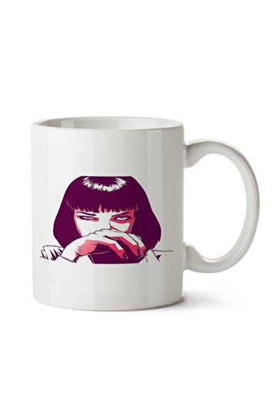 ART HEDİYE كوب مطبوع على الجانبين من Mia Wallace Pulp Fiction