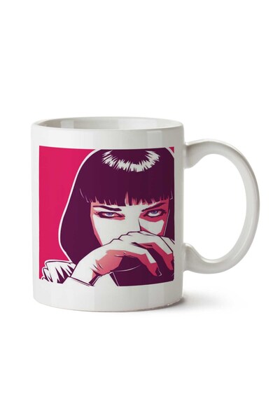 ART HEDİYE PULP FICTION، كوب تارانتينو مطبوع على الجانبين