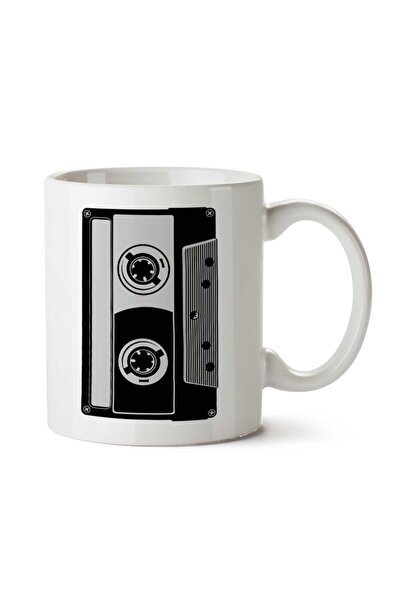 ART HEDİYE كوب زجاجي مطبوع على الوجهين من Mixtape Tape Cassette