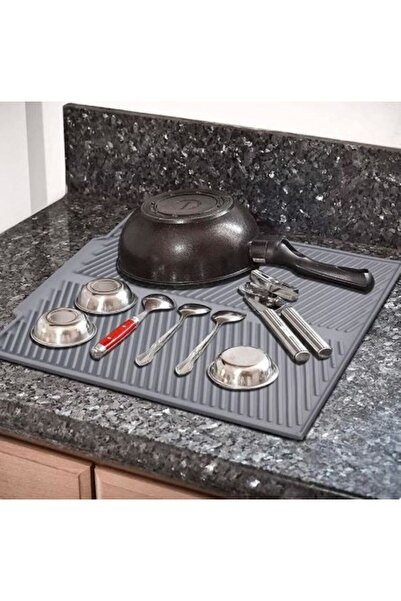 HOLLYHOME Silikon Bulaşık Kurutma Matı, Isıya Dayanıklı Lavabo Süzgeç Nihale Mutfak Tezgahı Mat 43x33cm