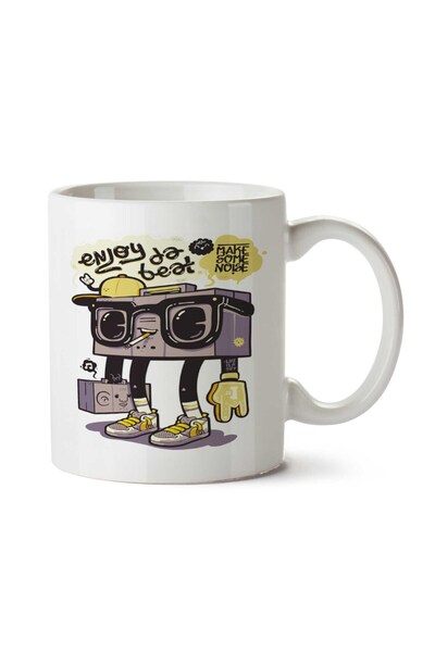 ART HEDİYE كوب راديو أوربانو جيك مطبوع على الجانبين