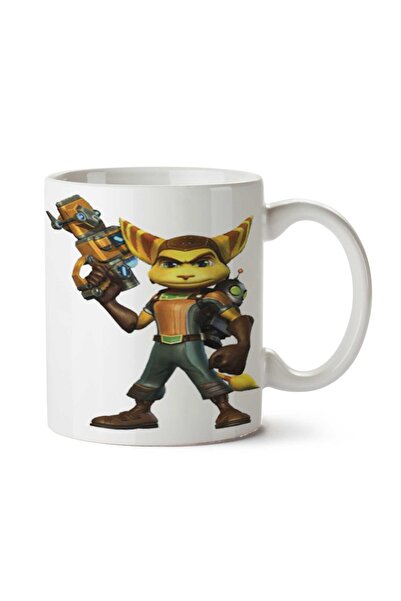 ART HEDİYE كوب مطبوع على الجانبين من Ratchet-Clank-PNG-Image