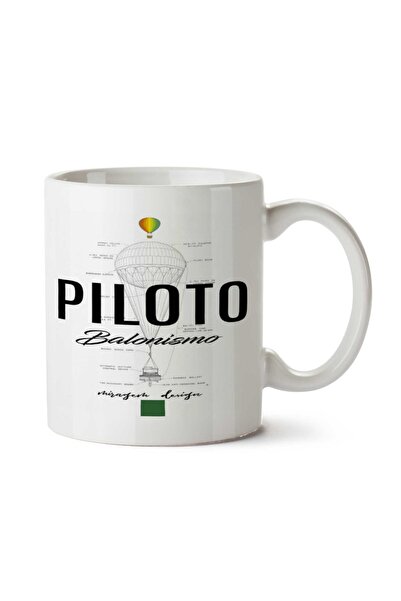 ART HEDİYE كوب Piloto Pilot مطبوع على الجانبين