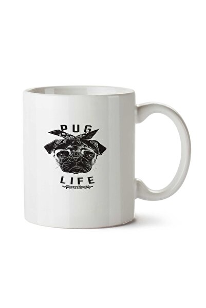 ART HEDİYE كوب PugLife مطبوع على الجانبين