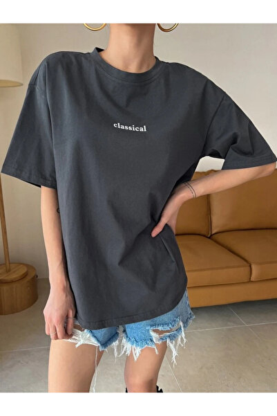 trendgar fume κλασικό εμπριμέ υπερμεγέθη μπλουζάκι