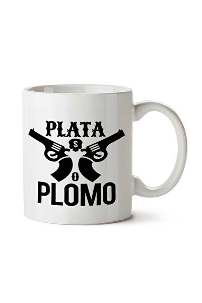 ART HEDİYE كوب بلاتا أو بلومو بابلو إسكوبار مطبوع على الجانبين