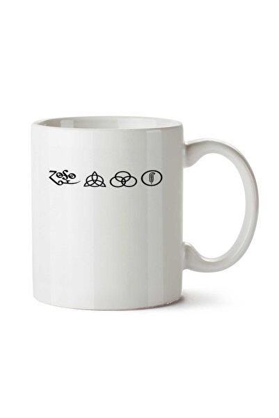 ART HEDİYE كوب ليد زيبلين أسود مطبوع على الجانبين