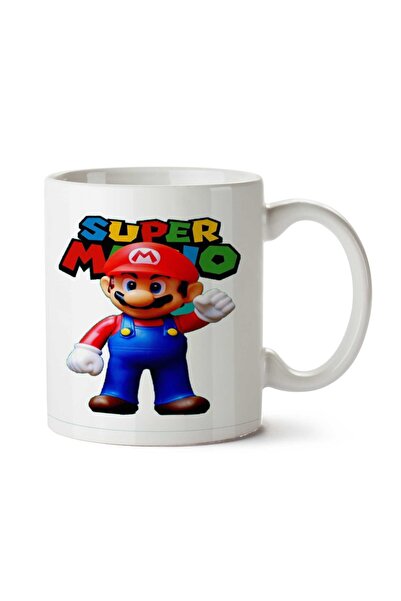 ART HEDİYE كوب ماريو 4 مطبوع عليه شعار على الجانبين