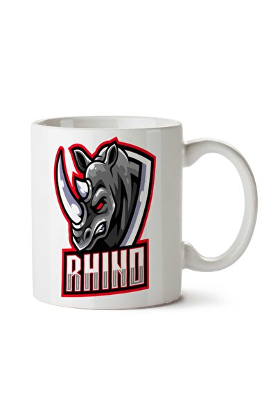 ART HEDİYE Rhino Horn Two Sided Printed Mug