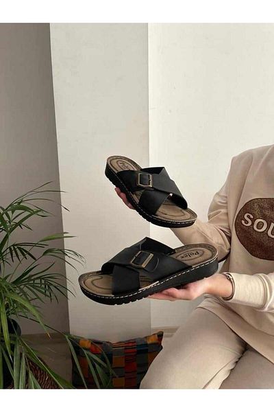 Behtah Kundura Ανδρική ορθοπεδική σόλα Soft Puff Sole Αθλητικές Παντόφλες Business Casual Παντόφλες Συμβατές με Heel Spurs