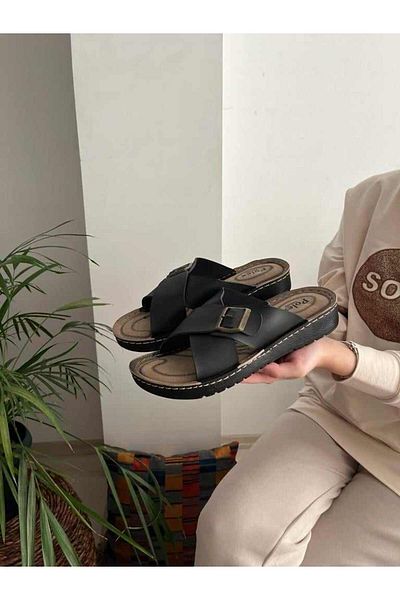 Behtah Kundura Ανδρική ορθοπεδική σόλα Soft Puff Sole Αθλητικές Παντόφλες Business Casual Παντόφλες Συμβατές με Heel Spurs