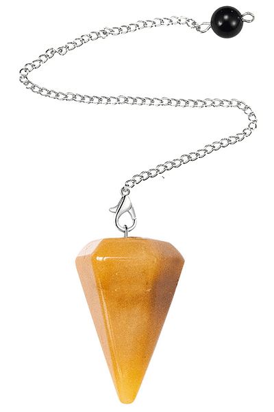 Tesbih Atölyesi Certified Honey Calcite Pandule - Pendulum and Necklace