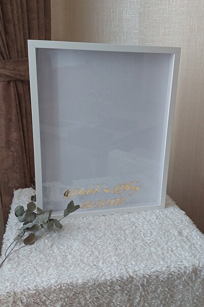 Verda Çerçeve 40x50 Cm Beyaz Gül Anı Çerçevesi! Ledsiz Derin Çerçeve! Gül Anı...