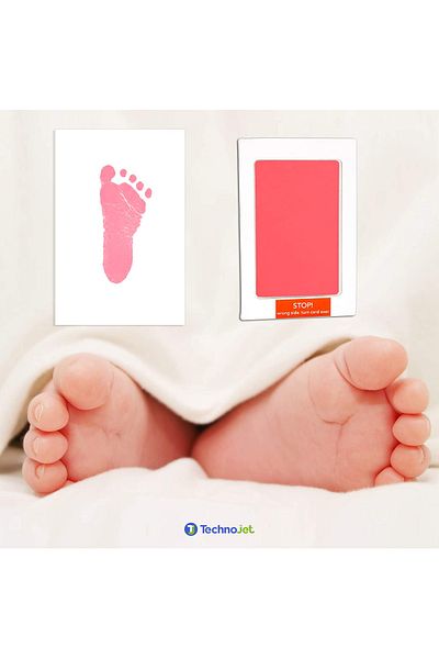 Technojet 1 Piece Baby Hand Footprint Memory Set Ink Non-Contact Non-Toxic Newborn Compatible
