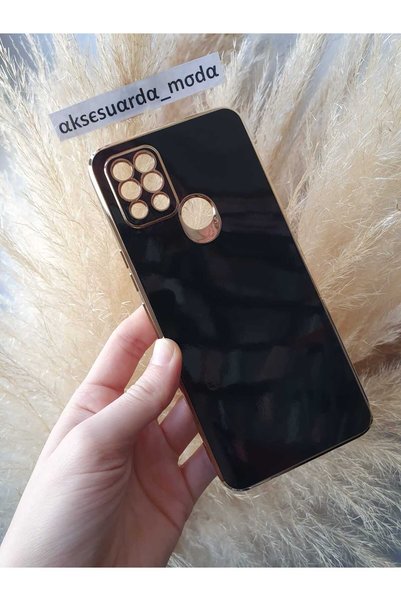 Aksesuarda Moda جراب لامع مقطوع بالليزر ومفصل باللون الذهبي متوافق مع TECNO POVA