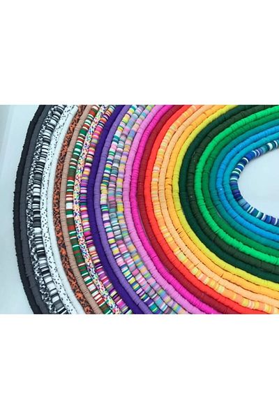 Hobimos 32 Colors Fimo String Beads - Necklace Bracelet Phone Charm Making Set