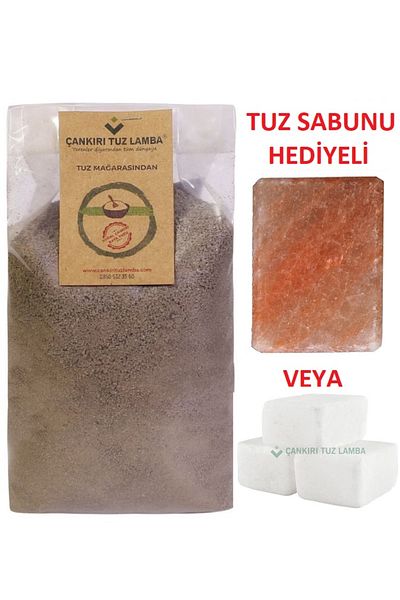 Çankırı Tuz Lamba Natural Rock Salt Skin Clay from Salt Cave 250 Gr - With Salt Soap