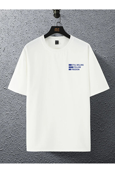 Revasser Unisex Γυναικείες/Άνδρες Ακολουθήστε το πολύχρωμο, προσαρμοσμένο τυπωμένο, χτενισμένο βαμβακερό μπλουζάκι