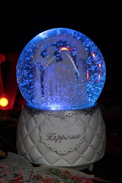 moryconcept Püskürtmeli Kar Küre Müzikli Işıklı Anlamlı Sevgiliye Hediye