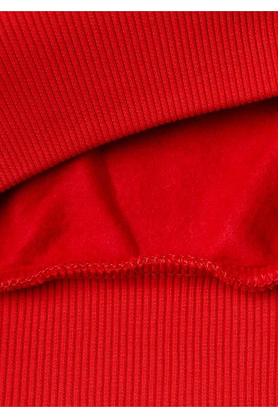 United Colors of Benetton Момиче - Червен суитшърт с отворени рамене и щампа на Мики Маус