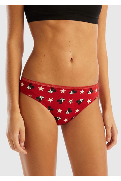 United Colors of Benetton Women's Red All Mickey Printed Panties