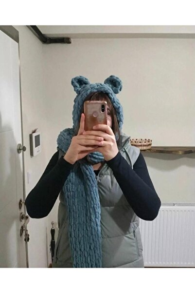 MEGAHOBİEVİ Puffy Balaclava - Kurbağa Balaklava Atkı-bere