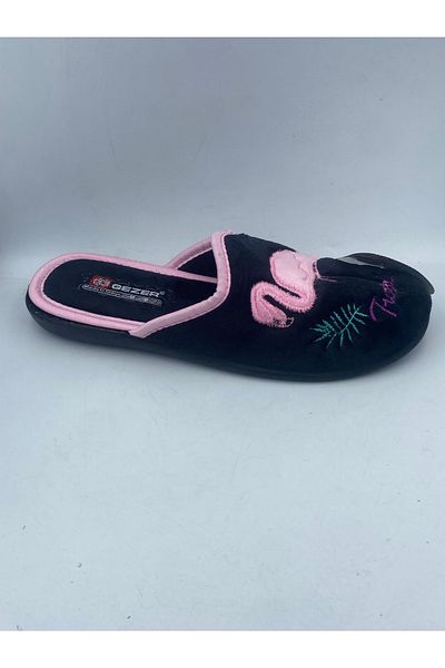 GEZER Women's Winter Black Pink Indoor Slippers konay6234