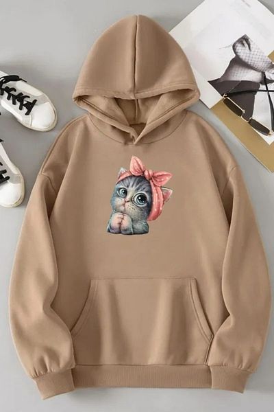 BENROMA CAT PRINTED OVERSIZE UNISEX ΙΔΡΩΤΗΣ