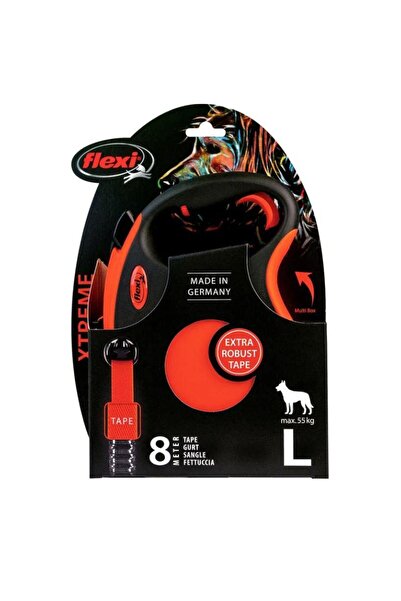 Flexi Xtreme Otomatik Şerit Turuncu Köpek Gezdirme Kayışı Large 8 Metre