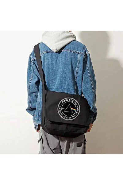 DENİKK Поштова сумка - чорна з рожевим принтом