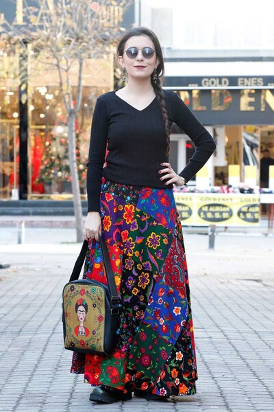 Şarna Etnik Giyim Pazen Patchwork Etek