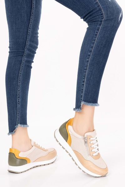 Gondol Içi Dışı Hakiki Deri Anatomik Taban Spor Ayakkabı Gnd.20578