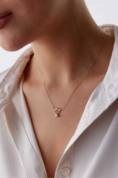 YAVUZ KUYUMCULUK 14 Ayar Altın İnci Düğüm Kolye