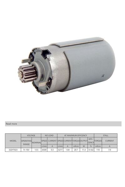 ELSE NIPPON Dc Motor 12 V Yüksek Hızlı Ve Yüksek Torklu Motor, Oem:32zyt023