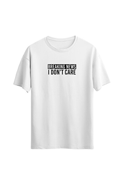 Eastek Біла футболка з написом «Breaking News»