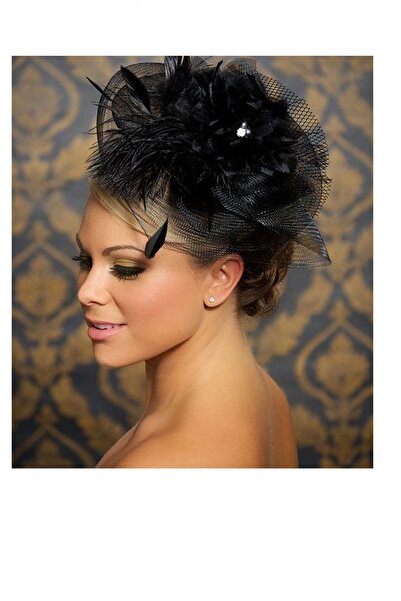 BBA TULLE STORE VUALET، BALLO KEP، VUALET، قبعة الشعر، كوكتيل، حفلة موسيقية التخرج، مشبك الزفاف الأسود، قبعة الزفاف،